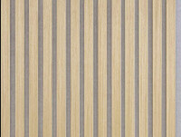 18 x 520 x 2440 mm Fibrotech Akustikpaneel Furnier Eiche roh, fugenloser Optik (9 mm PET Filzträger-grau / Lamelle: 9 x 25 mm MDF schwarz / Farbe mit Öl ändern ist möglich), VE: 1 St. / 1,27 qm (ca. 10,4 kg)