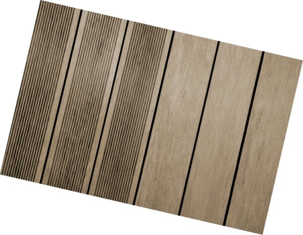 20 x 146 mm VIVADECK® WPC Vintage-Terrassendielen, Mittelbraun-Massiv-Profil, Kombi-Profil eins. Gebürstet / eins. Fein gerillt, mit seitlicher Clip-Nut fürb VD022 & T3601, Längen: 495 cm (Eingabe bei Bestellung / Menge = Lfm.)