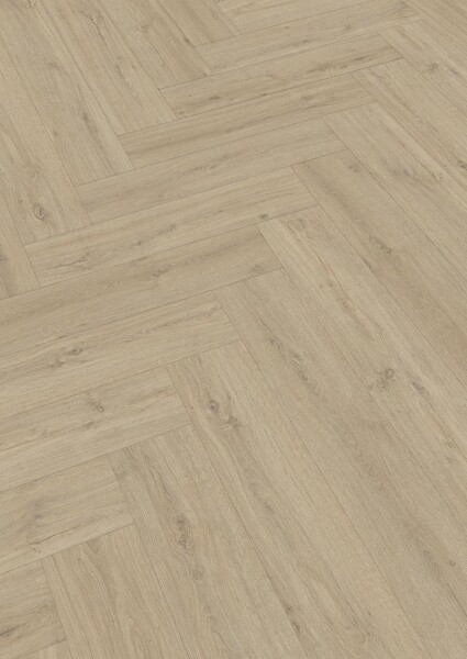 10 x 168 x 840 mm Meister Design Laminat LS 350, Verlegemuster Fischgrät, Felseneiche Sand 07122, NK: 32, Fase: 4V Micro - Landhausdiele, VE: 11 St. / 1,552 qm