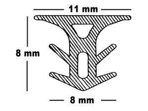 Terrassenfugenband "Light" für einen Fugenabstand von 5-7 mm, schwarz, 50 lfm/Rolle für Thermoholz / WPC