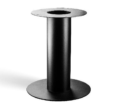 600 x 70 mm (dmxh) Holzplatz Esszimmer Tischgestell Set incl. Zubehör, Farbe: schwarz Pulverbeschichtet (Auf Anfrage in allen RAL Farben möglich), Roh Durchmesser: ca. 219 mm  Art.-Nr.: RE-299