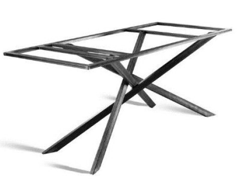 1700 x 750 x 720 mm (lxbxh) Holzplatz Esszimmer Tischgestell Set incl. Zubehör, Farbe: schwarz Pulverbeschichtet (Auf Anfrage in allen RAL Farben möglich) Art.-Nr.: RE-123