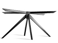 1400 x 800 x 720 mm (lxbxh) Holzplatz Esszimmer Tischgestell Set incl. Zubehör, Farbe: schwarz Pulverbeschichtet (Auf Anfrage in allen RAL Farben möglich), Konische Flachrohre Art.-Nr.: RE-309