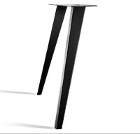 800 x 720 mm (bxh) Holzplatz Esszimmer Tischgestell Set incl. Zubehör, Farbe: schwarz Pulverbeschichtet (Auf Anfrage in allen RAL Farben möglich), Konische Rohre Art.-Nr.: RE-286
