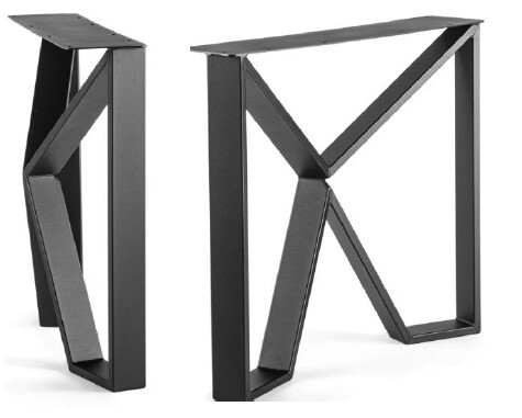 800 x 720 mm (bxh) Holzplatz Esszimmer Tischgestell Set incl. Zubehör, Farbe: schwarz Pulverbeschichtet (Auf Anfrage in allen RAL Farben möglich), Rohr Querschnitt: 80 x 20 mm  Art.-Nr.: RE-787