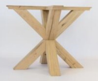800 x 800 x 720 mm (lxbxh)  Holzplatz Esszimmer Tischgestell Set incl. Zubehör, Holzart: Eiche roh gehobelt rustikal, Querschnitt: 100 x 100 mm  Art.-Nr.: RE-1005
