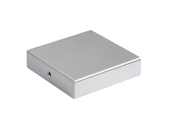 9 x 9 x 2 cm Parador Basic Zubehör Pfostenkappe für alle Basic-Pfosten, Edelstahl gebürstet, Art.-Nr.: PB990 "Auslaufartikel"