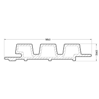 33 x 170 mm Fiberdeck Rhombus Fassadenprofil WEO35 co-extrudierte WPC-Fassade, DARK GREY Deckbreite 140 mm, Länge: 300 cm Abr. Lfm. - TÜ-130