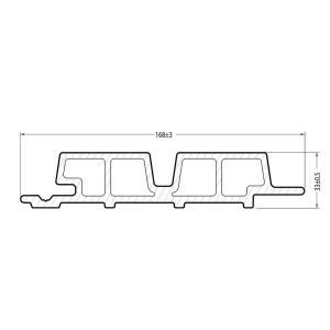33 x 170 mm Fiberdeck Rhombus Fassadenprofil WEO60...