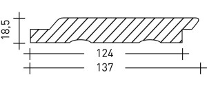 19 x 137 mm Cape Cod Fi. / Ta. Unterschlagsprofil Typ:...