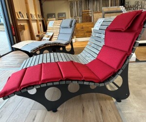 Das Waldsofa / Wellenliege, Motiv: Kreise (Holz: Accoya...