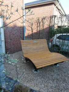 Das Waldsofa / Wellenliege, Motiv: Kreise (Holz: TMT Mod....