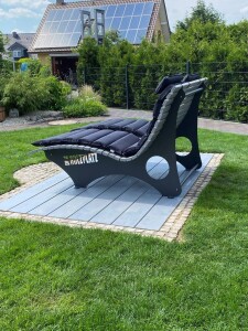 Das Waldsofa mit Logo oder Namen, Auflage aus Kan. Latten...