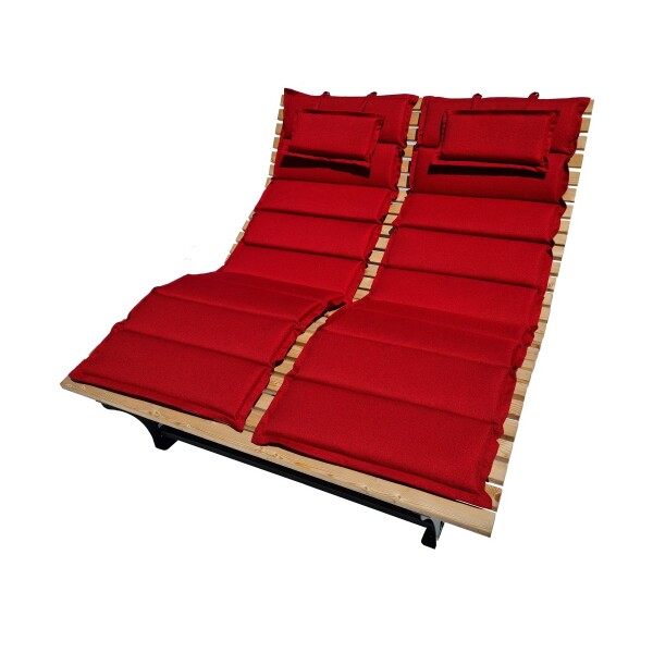 Waldsofa Einzel - Polsterauflage RELAX Rot (Kartonverpackt) für Wellenliegen, Saunaliegen, Waldsofas, Strandsofa usw. geeignet. Format / Abmessungen der Auflage: (LxBxH) 190 x 67 x 4 cm Verfügbarkeit auf Anfrage !