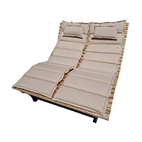 Waldsofa Einzel - Polsterauflage RELAX Creme (Kartonverpackt) für Wellenliegen, Saunaliegen, Waldsofas, Strandsofa usw. geeignet. Format / Abmessungen der Auflage: (LxBxH) 190 x 67 x 4 cm Verfügbarkeit auf Anfrage !