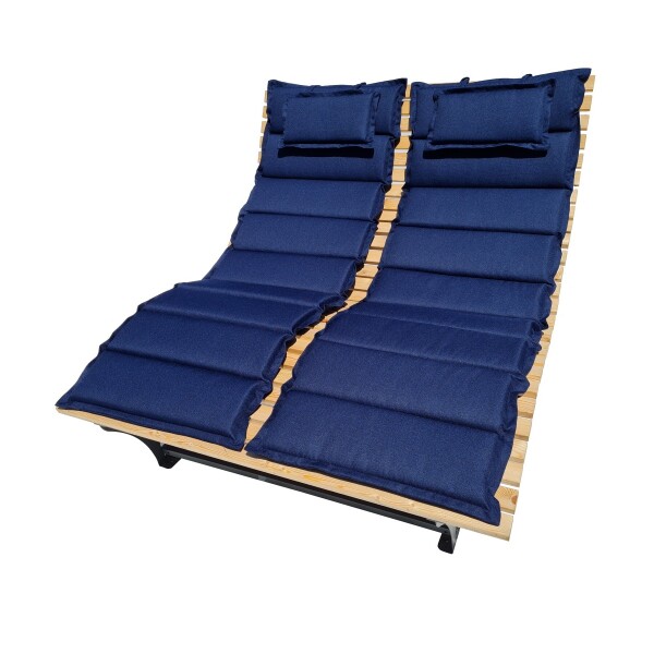 Waldsofa Einzel - Polsterauflage RELAX Dunkelblau (Kartonverpackt) für Wellenliegen, Saunaliegen, Waldsofas, Strandsofa usw. geeignet. Format / Abmessungen der Auflage: (LxBxH) 190 x 67 x 4 cm Verfügbarkeit auf Anfrage !