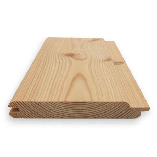 20 x 146 mm Kanad. Lärche Profilholz KOMBI, eins. Fasebrett (Deckbreite: 136 mm), eins. Rundprofil, gehobelt, VE 4/140 Stück AB nachsort., techn. getr., Hf. ca. 16 % +-2, Längen: 366-488 & 518 cm