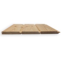20 x 146 mm Kanad. Lärche Profilholz KOMBI, eins. Fasebrett (Deckbreite: 136 mm), eins. Rundprofil, gehobelt, VE 4/140 Stück AB nachsort., techn. getr., Hf. ca. 16 % +-2, Längen: 366-488 & 518 cm