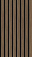 20 x 330 x 2600 mm Acoustic Sense STYLE Dekorummantelte Oberfläche, Dekor: 20115 Smokey walnut in fugenloser Optik (8 mm Filz-Trägerplatte / 12 mm MDF-Dekorstreifen / Breite: 27 mm) Feuchtraumgeeignet, Mindestabnahme 2 Stück = 1,716 qm