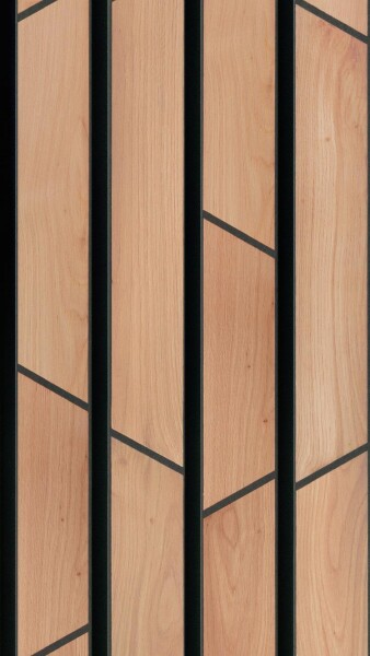 20 x 330 x 2600 mm Acoustic Sense BOLD Dekorummantelte Oberfläche, Dekor: 20124 Broken stripes, fugenloser Optik (8 mm Filz-Trägerplatte / 12 mm MDF-Dekorstreifen / Breite: 67 mm) Feuchtraumgeeignet, Mindestabnahme 2 Stück = 1,716 qm