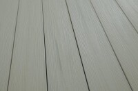 20 x 146 mm VIVADECK® BPC Woodgrain-Terrassendielen VDN04, Achatgrau Massiv-Profil, Kombi-Profil eins. strukturgeprägt-eins. Glatt mit seitlicher Clip-Nut für VD022 & T3601, Längen: 295 cm (Ab KW 14 Verfügbar)