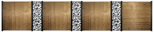 180 x 180 cm Nordstrand Senkrecht TMT aus thermisch modifizierter Kiefer/Fichte, glatt gehobelt, Wechselfalz-Profile ca. 19 x 140 mm, mit Ziernut und Abstandsfase, Querleisten ca. 19 x 70 mm, Verschraubung mit V2A-Schrauben rückseitig Art.- Nr.: NSSE1