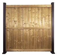 180 x 180 cm Nordstrand Senkrecht TMT aus thermisch modifizierter Kiefer/Fichte, glatt gehobelt, Wechselfalz-Profile ca. 19 x 140 mm, mit Ziernut und Abstandsfase, Querleisten ca. 19 x 70 mm, Verschraubung mit V2A-Schrauben rückseitig Art.- Nr.: NSSE1
