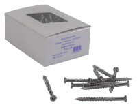 5,0 x 70 mm Terrassenschrauben V2A Spezial gehärtet, Senkkopf mit Torx T25 und Fräsrippen, 2/3 Bohrgewinde und Reibschaft, VE: 100 Stück,