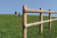 12 cm Zaunriegel Lärche / Douglasie zyl. Gefräst und getrennt, Länge: 400 m, Gewicht: 9,04 kg, LZ: 4 - 6 Wo., Art.-Nr.: 82031029-136 / JO