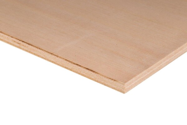 16 x 1250 x 2500 mm SAIS Saunaplex Espe Platte, Deckfurnier Espe A, Rückseite Werkswahl, Verleimung nach EN 314-2 (Klasse2), 7-fach, Dichtgefügte Ceiba Mittellagen