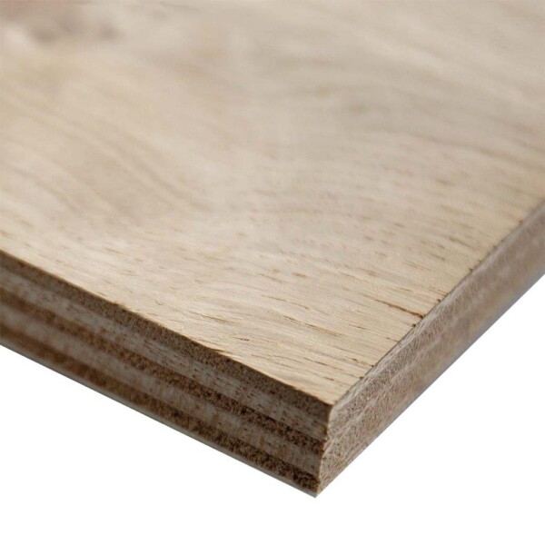 16 x 1250 x 2500 mm SAIS Saunaplex Eiche astik Platte, Deckfurnier Eiche astik A, Rückseite Werkswahl, Verleimung nach EN 314-2 (Klasse2), 7-fach, Dichtgefügte Ceiba Mittellagen