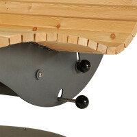 Das Waldsofa / Drehliege mit Kippfunktion, Auflage aus Accoya Latten gehobelt, 2 Untergestelle aus 5 mm Stahl + Beschichtung / Oberfläche Grundiert / Pulverbeschichtet - DB 703 Anthrazit, Format ca.: B 148 cm x H 120 cm x T 150 cm