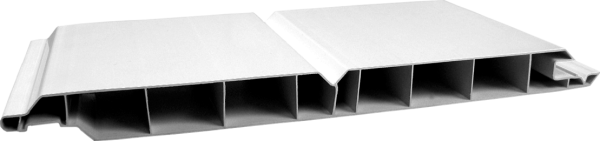 17 x 200 x 6000 mm PVC Hohlkammerprofil (2er Optik) Nut-und Federprofil , Weiß Pak. a  5 St = 6 qm