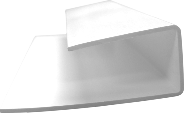 U-Profil Weiß mit 17 mm Aufnahme, 600 cm Lang