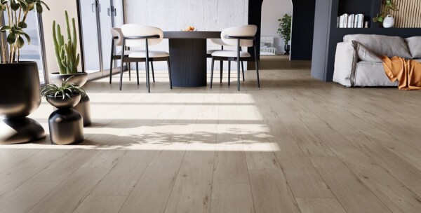 5,5 x 228 x 1524 mm Designboden Landhausdiele Rigid-Comfort "Dublin" incl. Trittschall, 0,55 mm Nutzschicht, Verlegesystem: FoldDown, Synchronprägung, Lackierte Microfase, Pak. 8 St. / 2,78 qm (Gewicht: 24,46 kg/Pak.), Palette: 189,02 qm