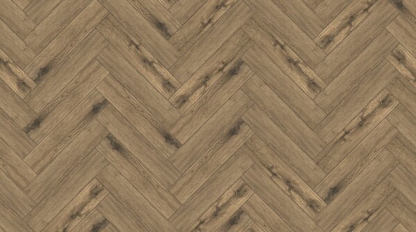 5,7 x 126 x 610 mm Rigid Klick Vinyl, Solution 2 in 1, Fischgrät Eiche Naturbraun incl. Trittschalldämmung, 0,55 mm Nutzschicht - Microfase - Klick-System DropDown - keramikgehärtete Oberfläche (VE: 4,62 qm /2x 2,31 qm)