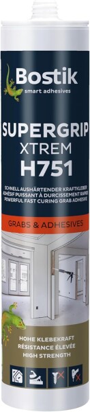 Bostik H751 Supergrip Xtrem SUPERGRIP XTREM ist ein vielseitig anwendbarer einkomponentiger Klebdichtstoff, 290 ml Kartusche (VE: 12 St.)