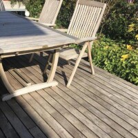 23 x 118 mm Robinie Terrassendiele ungedämpft, DK 1-2, technisch getr. Ca. 13-15%, fein geriffelt, in der länge keilgezinkt, Länge: 400, 500 & 600 cm (Eingabe bei Bestellung / Menge = Lfm.) - Abverkauf