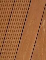 45 x 145 mm Bangkirai-Terrassendielen Glatt-/Trapezprofil, Blue Star Premium, KD ca. 16 % Dauerhaftigkeitsklasse 2 nach EN 350-2, Längen ab 244 bis 488 cm je nach Verfügbarkeit (Eingabe bei Bestellung / Menge = Lfm.)