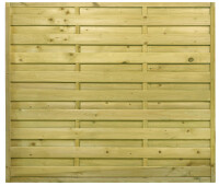 180 x 150 cm Dichtzaun Föhr, Rahmen 45/45 mm, kdi grün, Lamellen geriffelt & geschraubt