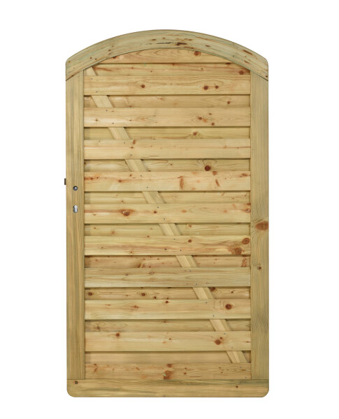 100 x 180/ 160 cm Bogen-Dichtzaun Tor Pellworm, KDI ohne Schloß und Beschlag