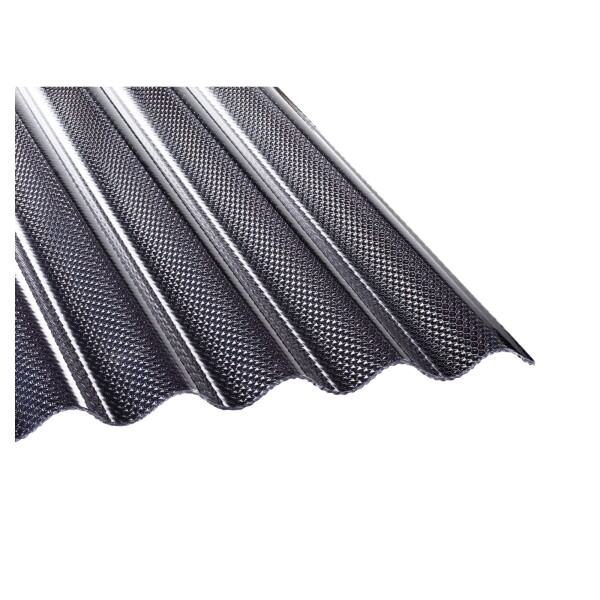 TEJESINUS WABE Acryl 3 mm, 1045 x 3500 mm, lichtgrau S 76/18 runde Wellehohe Lichtdurchlässigkeit, Brandklasse B2,  Art.-Nr.: T&J-64835