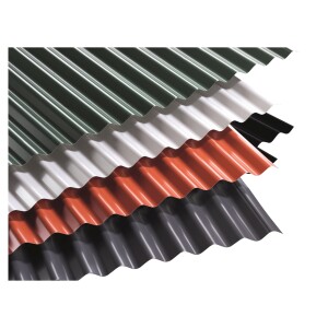 Stahlwellplatte S 76/18, 0,63 mm mit 25 my...