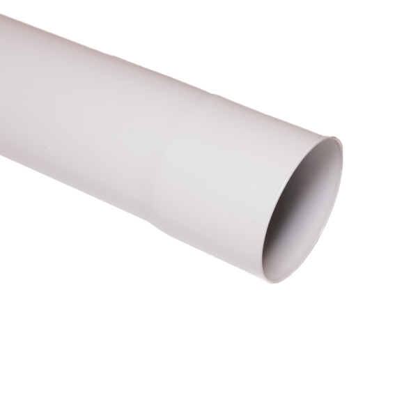 TJ90 Alu-Fallrohr 1000 mm, weiß RAL 9016 , ,  Art.-Nr.: T&J-74143