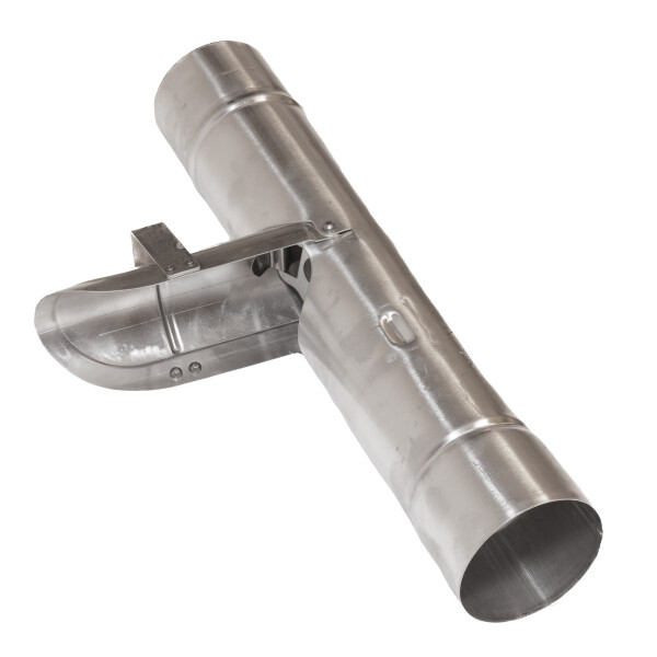 TJ90 Alu-Regenwasserklappe, pressblank mit Laubfang, ,  Art.-Nr.: T&J-74147