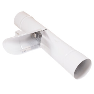 TJ90 Alu-Regenwasserklappe, weiß RAL 9016 mit...