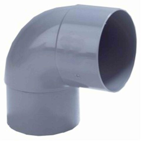 Terrassendach 90° Bogen, für Regenfallrohr DM 80 mm PVC-grau, ,  Art.-Nr.: T&J-77225