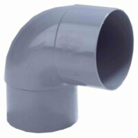 Terrassendach 90° Bogen, für Regenfallrohr DM 80 mm PVC-grau, ,  Art.-Nr.: T&J-77225