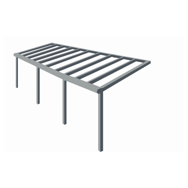 Terrassendach Golden Line (Echtglas), 7000 x 2500 mm (BxT) Farbe: inkl. 8 mm VSG-Glaseindeckung4 Farbausführungen, Ca. 135 kg/m² Schneelast,  Art.-Nr.: T&J-77371