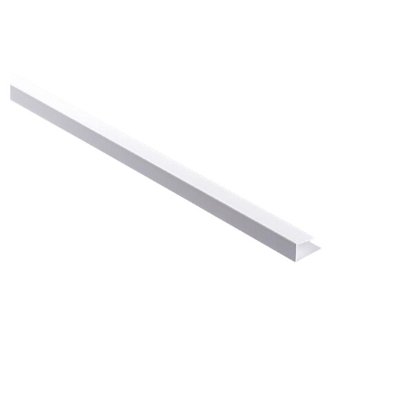 Heering U-Abschlussleiste 16,5 mm, 3000 mm verkehrsweiß, 0611, für Mammut-PaneeleUV-Beständig, unverrottbar,  Art.-Nr.: T&J-80713